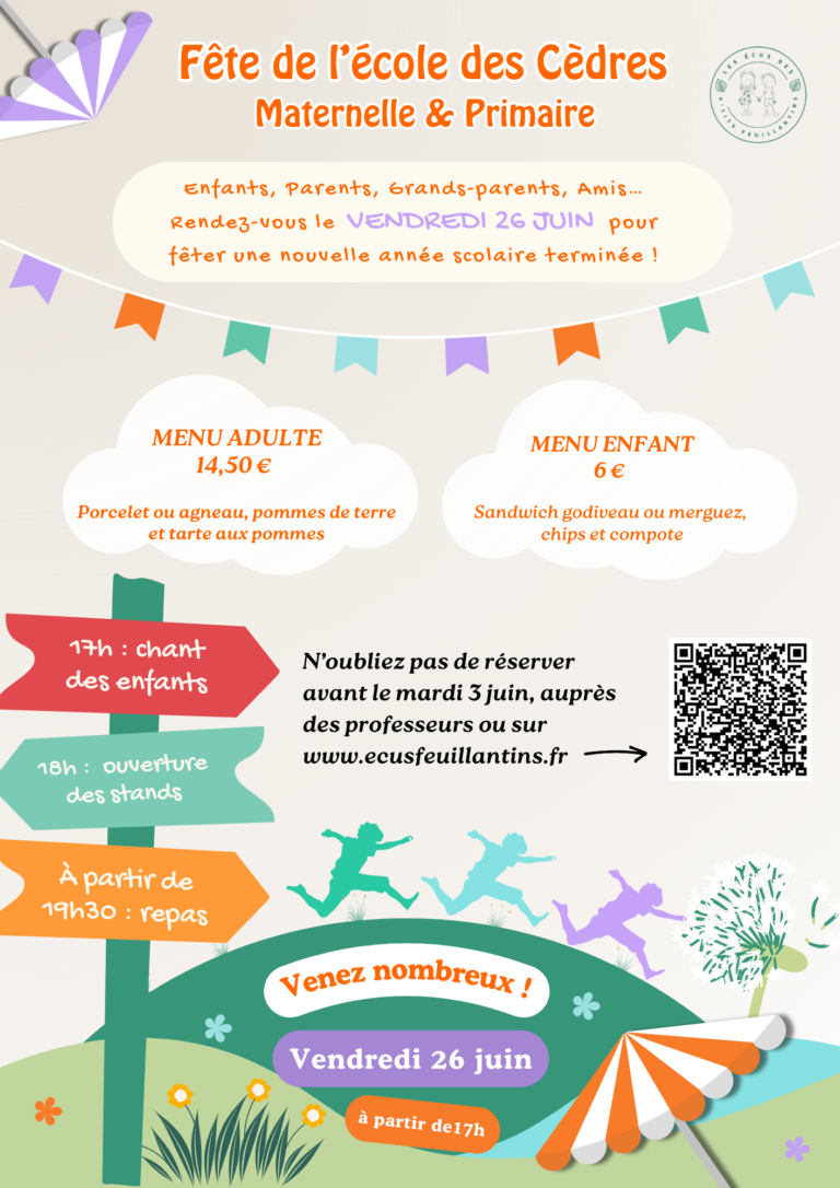 Affiche de la fête de l'école