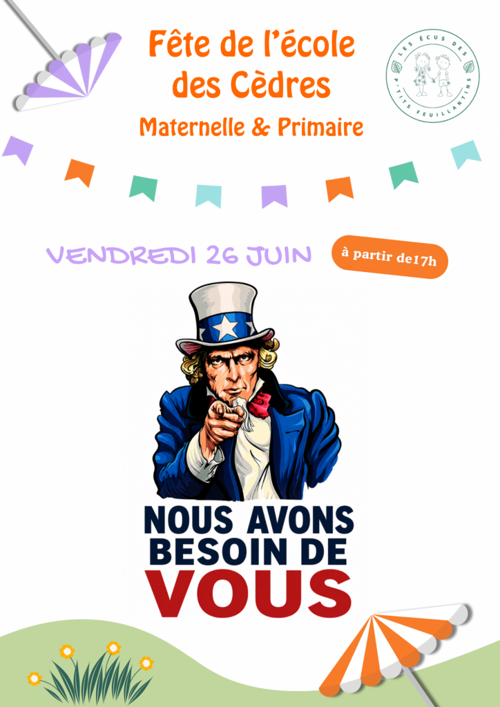 Agenda de la fête de l'école
