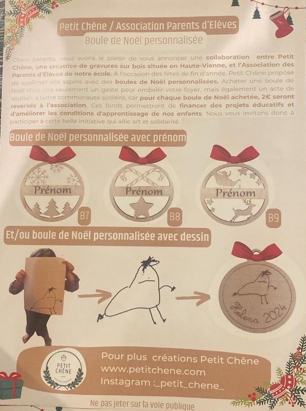 Vente solidaire de l'association